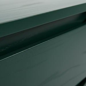 Table de chevet moderne marron avec 2 tiroirs, design écologique pour les espaces de vie et de salle à manger - Product Image 4