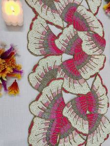 Handmade Rectangle Glass Bead <b>Mosaic</b> Art Decorative Flower Pattern Tablemat by Sami Handicrafts - Product Image 6