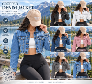 New Fashionable Denim Jacket Winter <b>Vintage</b> Jean Outerwear Long Sleeve <b>Button</b> Down Casual Streetwear Denim Jacket - Product Image 6