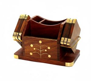 Handmade Wooden Owl Pen Pencil Holder Decorative <b>Desk</b> Organizer for Office Home <b>Study</b> Table - Product Image 5