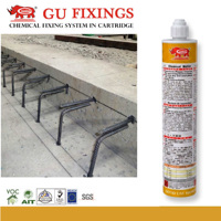 GU-2000 280ml Mastic chimique Vinylester sans styrène, haute performance, durcissement rapide, résistant aux acides et aux alcalis, pour pistolet à mastic, idéal pour l'hiver
