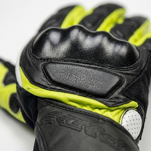 Gants de moto en cuir avec logo personnalisé, protection complète des doigts, compatibles avec les écrans tactiles, fermeture à boucle et crochets, utilisation hivernale, unisexe - Product Image 6