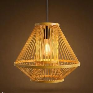 Vietnam Handmade Bamboo Pendant Light Decorative Hanging <b>Lamp</b> Energy Saving <b>Wireless</b> Control Adjustable Height 2-Year Warranty - Product Image 6