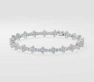 Bracelet en diamant Quinn, motif luxueux, bracelet en or avec diamants, bijoux fins - Product Image 2