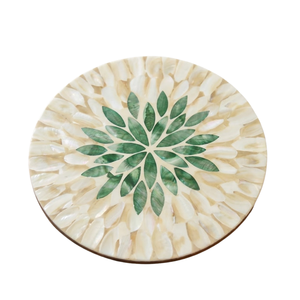 Chic Boho Mother of Pearl Charger Plate Shell <b>Placemat</b> for Luxury Beach Wedding & Dinner Party Storage - Product Image 1