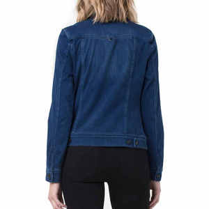 Chaqueta Vaquera de Moda para Mujer, Prenda Exterior de Mezclilla Vintage, Impresión Personalizada, Ropa Urbana Informal, Producción OEM - Product Image 2