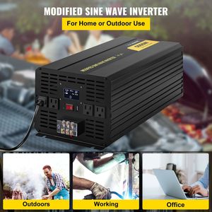 Convertisseur de puissance à onde sinusoïdale modifiée 5000W DC 12V AC 120V pour voiture avec télécommande LCD et indicateur LED pour onduleurs solaires - Product Image 4