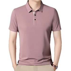 Polo à manches courtes fin et décontracté, broderie logo personnalisée, prix usine, collection printemps-automne, pour le commerce transfrontalier - Product Image 3