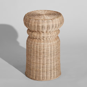 Table basse artisanale en rotin naturel du Vietnam, style minimaliste, support latéral esthétique, table à café durable en cannage tressé - Product Image 3