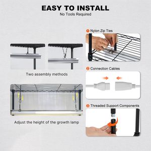Étagère à plantes haute à 6 niveaux avec éclairage LED intérieur à spectre complet de 150 W - Product Image 5