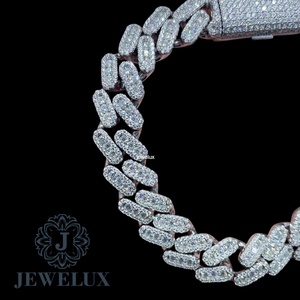 Bracelet tennis en argent moissanite exclusif très demandé pour unisexe avec pierres taillées de haute clarté, cadeau disponible, prix export - Product Image 4