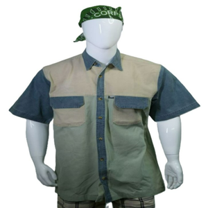 Chemise décontractée surdimensionnée personnalisée pour homme en flanelle 100 % coton biologique à manches longues, col montant, à carreaux, teinte en fil, infroissable - Product Image 2