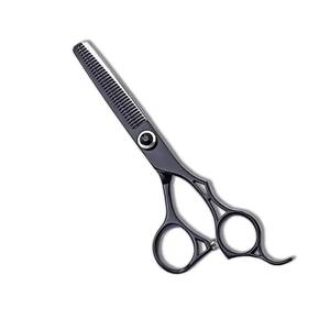 Ciseaux professionnels pour affiner les cheveux, 30T, noirs, pour droitiers, ciseaux de barbier - Product Image 5