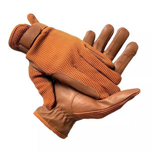 Premium Quality Goatskin Leather Horse <b>Riding</b> Gloves Heavy Duty Industrial Safety Hand Protection - Product Image 2