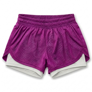 4 Way Stretch Nylon Spandex 2 in 1 Mesh Active Sport Shorts OEM ODM Custom Low MOQ - Product Image 1