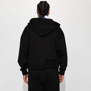 Produits phares : Sweat à capuche pour homme en coton de haute qualité, broderie personnalisée, logo personnalisé, sweat à capuche zippé avec impression en relief par Salamons Wears - Product Image 2