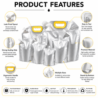 Pochette souple personnalisée en aluminium avec bec verseur pour savon liquide, lessive, shampoing, gel douche – Emballage de recharge