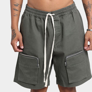 Men's Trendy Brand Summer <b>Work</b> Shorts 100% Polyester Woven Ice Silk Mid Waist Casual Pants Big Pocket <b>Cargo</b> Design Quick Dry - Product Image 6