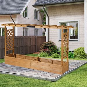 Jardinera Elevada con Techo Colgante, Orificios de Drenaje, Contenedor Vertical para Plantas Trepadoras - Product Image 6