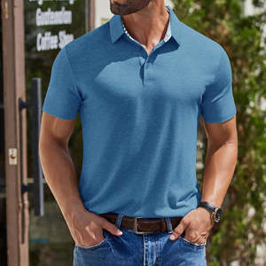 Prix de gros, nouveaux polos tendance pour adultes, grandes tailles, respirants, polos pour hommes, vêtements d'été, polos avec broderie - Product Image 4
