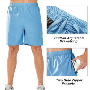 กางเกงวิ่งผู้ชายคุณภาพสูง น้ำหนักเบา แห้งเร็ว กางเกงออกกำลังกาย มีกระเป๋าซิป โพลีเอสเตอร์ รับผลิตตามแบบ OEM พร้อมสกรีนโลโก้ จำหน่ายจำนวนมาก - Product Image 3