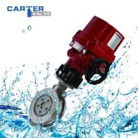 Vanne papillon à triple décalage en acier duplex/allié avec actionneur électrique, base à joint sans frottement JB/T8527 API 609 OEM Carter