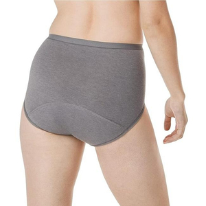 Culottes taille moyenne pour femmes, qualité supérieure, vente en gros, gris uni, 100% coton, respirantes, tricotées, basiques, taille adulte 2026 - Product Image 3