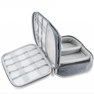 Bolsa de almacenamiento para cables de datos, bolsa multifuncional para accesorios digitales, bolsa de almacenamiento semirrígida de estilo simple - Product Image 2