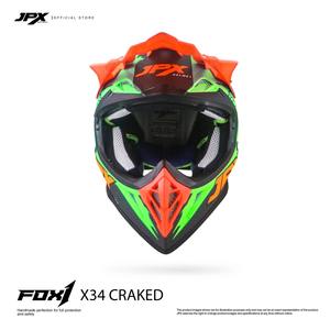 El casco JPX Fox1 Motif X 34 Supermoto Cross ofrece una protección superior y un estilo audaz para la mejor experiencia de motocross. - Product Image 1