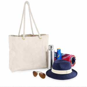 Sustainable Custom <b>Canvas</b> Beach Bag Wholesale Supply with Custom Logo Branding and Color Availability - Product Image 2