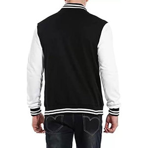 Men's Trendy Letterman Varsity Bomber Jacket Wool Body Leather Sleeves Winter Varsity Jacket With Hood <b>Fur</b> Decoration Unisex - Product Image 2