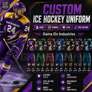 2026 Sublimated Ice Hockey Jersey Pants Complete Kit Custom Team Sports Apparel Breathable High Quality Moisture Wicking Adults - Product Image 2