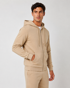 Mens soft zip hoodie created for warmth comfort and freedom of movement with a clean modern appearance for daily use OEM - Product Image 2