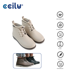 Bottes de pluie légères et écologiques en mousse OrthoLite, à lacets, bout fermé, imperméables, en néoprène, été automne - Product Image 1