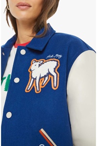 Chaqueta Varsity Clásica Personalizada para Mujer, Estilo Universitario, Chaqueta Bomber de Béisbol, Ropa Exterior Informal de Moda, Calidad Premium - Product Image 3