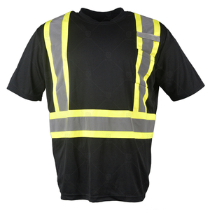 T-shirts à manches longues en coton respirant, haute visibilité, réfléchissants, personnalisés, unisexes - ANSI Classe 1 EN ISO 20471, tricotés - Product Image 1
