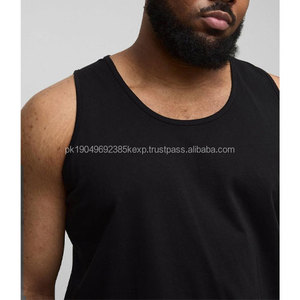 Débardeurs pour hommes grande taille en coton 100% avec logo personnalisé en gros, sans manches, bouton 3D, respirant, écologique, design décontracté, pas cher - Product Image 6