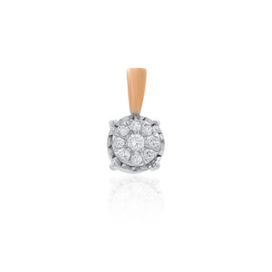 <b>Solid</b> 14K <b>Gold</b> CZ Diamond Charm <b>Pendant</b> for Women Luxury Elegant Fine Jewelry Regular Size SGL Certified Beautiful Gift - Product Image 3