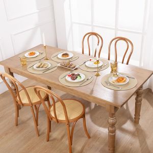 15-Inch Braided Cotton Polyester Place Mats Set <b>Heat</b> Resistant Table Mats Washable for Dinner Party Tables <b>Pack</b> of 6 - Product Image 6