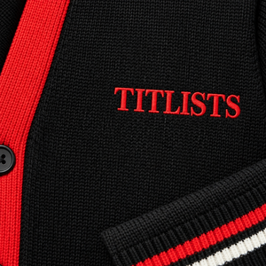 Personnalisez les logos sur des pulls à col en V de haute qualité pour les logos de sororités/fraternités/écoles/collèges/universités, cardigans tricotés avec logos. - Product Image 2