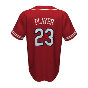 Camiseta de Béisbol de Poliéster/Algodón de Primera Calidad a Precio de Mayoreo, Transpirable, Diseño Personalizado, con Botones, Tallas Grandes para Hombre - Product Image 2