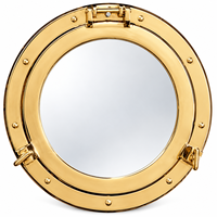 Cermin Porthole Kuningan Personalisasi Cermin Kerja Wanita untuk Dekorasi Ruang Tamu & Kantor, Kamar Mandi & Ide Hadiah