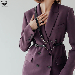 Fully Customized Multiple Buckle Holes Unique Cross-Body Shoulder Strap Handmade Black <b>Leather</b> Body <b>Harness</b> For Wholesale Rate - Product Image 5