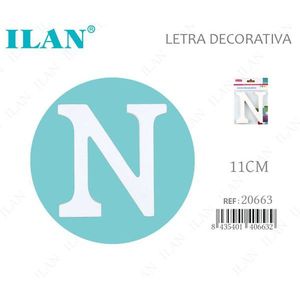 Ilan Lettera Decorativa N 11Cm Bianca Arte Murale Decorazione Casa - Product Image 1