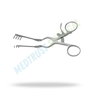 Rétracteur Beckman Weitlaner 3x4 à dents auto-serrantes, instrument chirurgical orthopédique pour la colonne vertébrale - Product Image 4