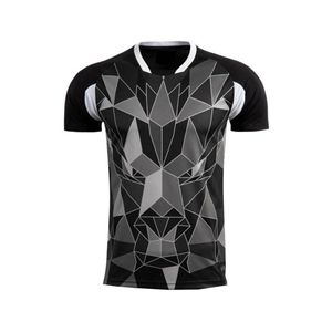 Men's Red <b>White</b> Geometric Pattern Sublimation Sport T-Shirt Short Sleeve O-Neck Quick Dry 100% Polyester Regular Fit - Product Image 5