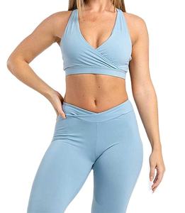 Nuevo Conjunto Deportivo de Dos Piezas para Mujer y Hombre, Personalizado, 100% Algodón, Transpirable, Sujetador Deportivo y Leggings, Ropa Casual para Yoga - Product Image 6