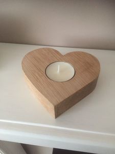 Heart Shape Wooden <b>Tea</b> Light Holder Set For Home Decoration Valentine'S Day - Product Image 2