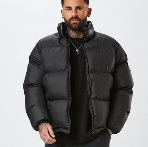 High Quality Luxury Puffer <b>Jacket</b> Men Custom Designer Winter Breathable Satin Woven Polyester Dyed Spandex Waterproof Windproof - Product Image 5
