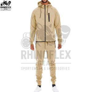 New Winter Eco-friendly Sportswear Gym Fitness Tech Fleece Training Two-piece Men's Tracksuit <b>Jogging</b> <b>Suit</b> - Product Image 5